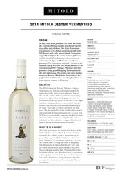 Tasting notes for Mitolo Jester Vermentino